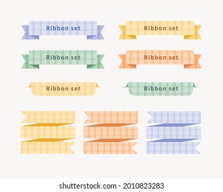 Flat design of labels, ribbon banners, Banner Web Sticker illustration.
