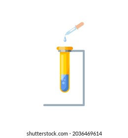 Flat design Laboratory test tube vector illustration