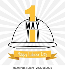 Flat Design Labour Day Poster for 1st May
