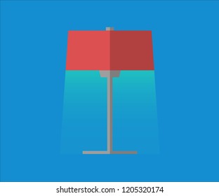 flat design lamp