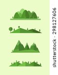 Flat design landscape illustration