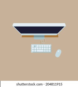 Flat design Laptop , eps10 vector format.