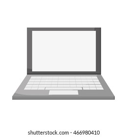 flat design laptop frontview icon vector illustration