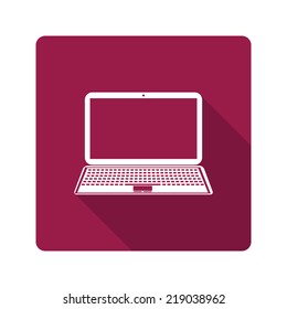 Flat design. laptop icon