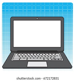 flat design laptop illustration