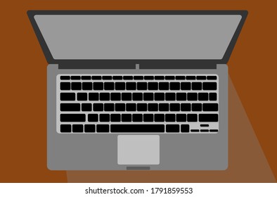 Flaches Design-Notebook auf dem Tisch