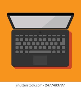 flat design laptop top view design vector illustration