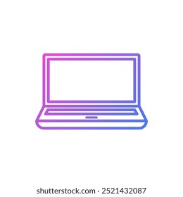 Iconos planos del vector del ordenador portátil del diseño