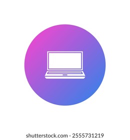 flat design laptop vector icons