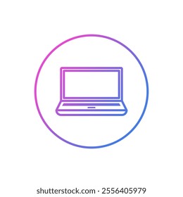 flat design laptop vector icons