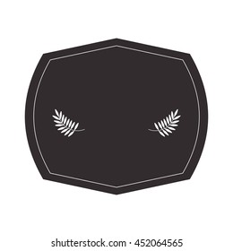 flat design laurel wreath icon vector illustration