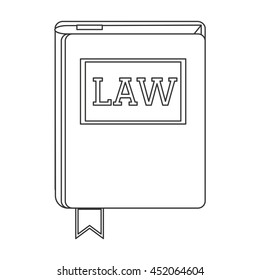 flat design law book icon vector illustration