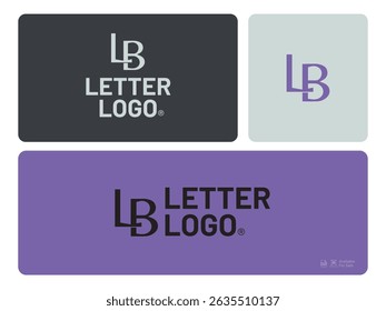 Flat design LB logo template