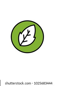flat design leaf and vector