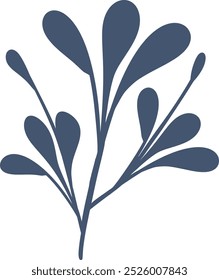 Flat Design Leaves with branches vector