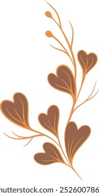 Flat Design Leaves with branches vector