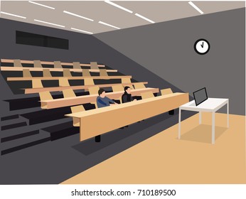 Flat design of Lecture hall 