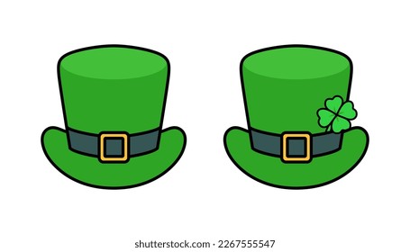Flat Design Leprechaun Hat With Outline