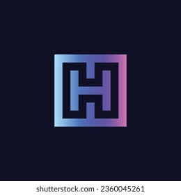 Flat design letter h logo template