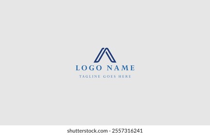 Flat design a letter logos