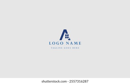 Flat design a letter logos