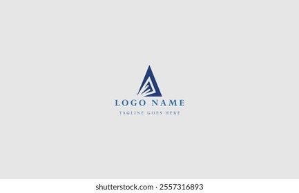 Flat design a letter logos