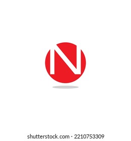 Flat design letter n logo template Free Vector