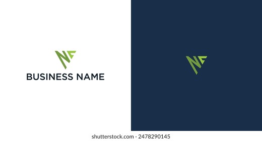 Flat design letter NC logo design template