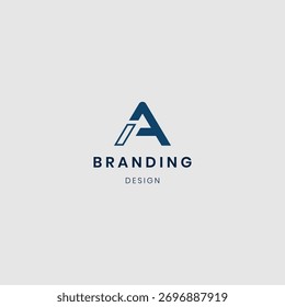 Flat design Letter shape a logo