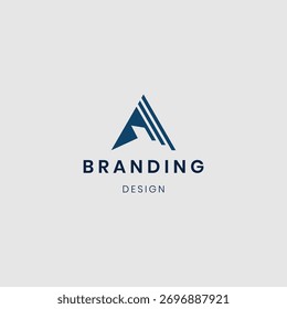 Flat design Letter shape a logo