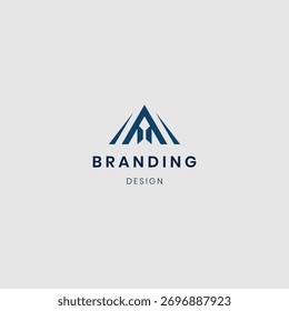 Flat design Letter shape a logo