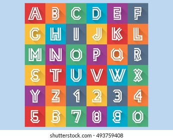 Flat design letters. File is in eps10 format.