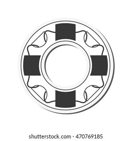 flat design life preserver icon vector illustration