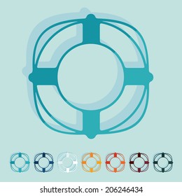 Flat design: lifebuoy