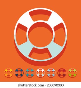 Flat design: lifebuoy