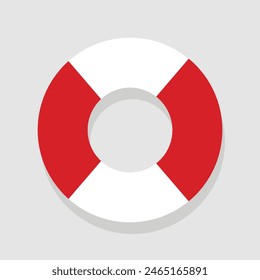 flat design lifebuoy icon, simple vector design