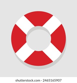 flat design lifebuoy icon, simple vector design
