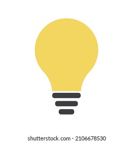 Icono de la bombilla de diseño plano. Iconos de iluminación, idea e inspiración. Vector.