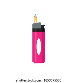 Flat design Lighter, vector illustration of Lighter, isolated on white background