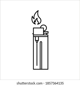 Diseño plano Iluminación, ilustración vectorial de Lighter sobre fondo blanco. modificable por color