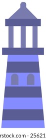 Flat design lighthouse.
Colored lighthouse design.
Kids lighthouse illustration.