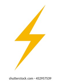 flat design lightning ray icon vector illustration