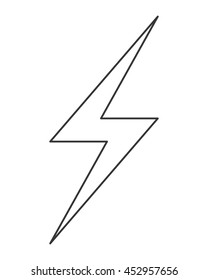 flat design lightning ray icon vector illustration