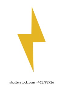 flat design lightning ray icon vector illustration