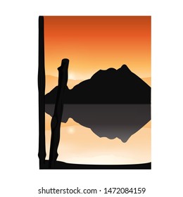 flat design like cover book 