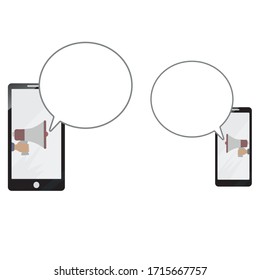 Flat Design Line of e-learning banner, online education. Modern vector illustration for web design, marketing, advertising,  printed materials. Concept online education on mobile telephone