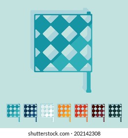 Flat design: linesman flag