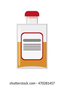 flat design liquor bottle icon vector illustration