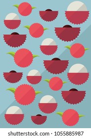 Flat design litchi