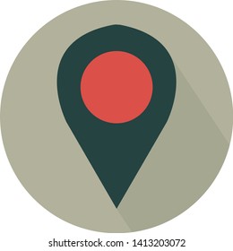 Flat design location vector icon